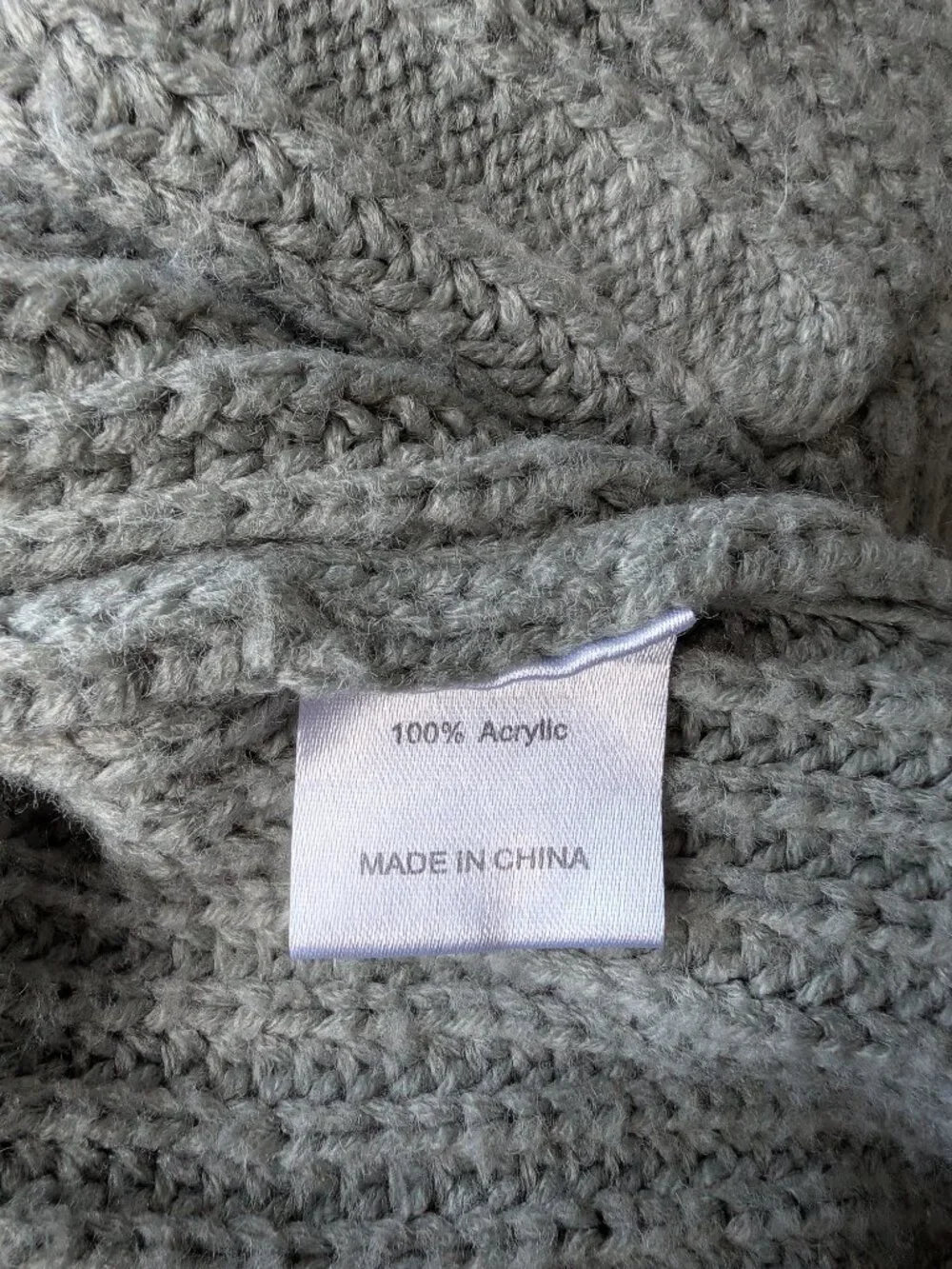 Merokeety Sage Green Oversized Chunky Knit Cardigan | Size Medium - Picture 3 of 5
